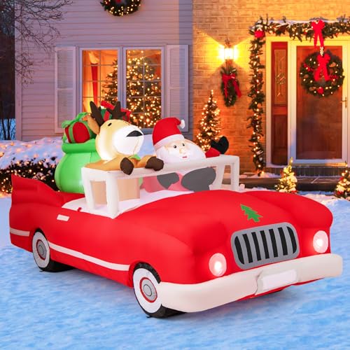 GOPLUS Décoration Noel Exterieur Interieur Gonflable 2,35 m 