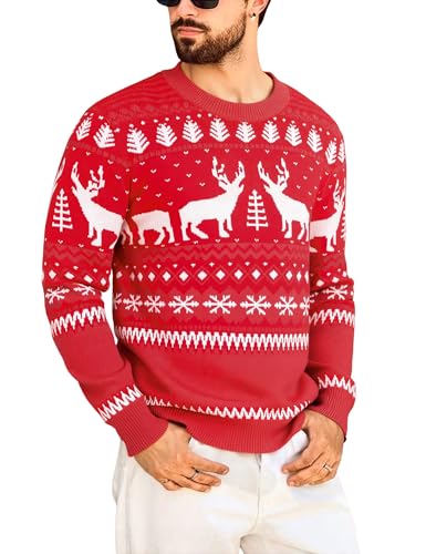 Pull Homme Élan Noël Tricoté