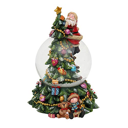 Boule à Neige sur Le Sapin de Noël, avec Père Noël et Son, D