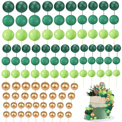 Lot de 108 boules de décoration de gâteau DIY Mini ballon Cu