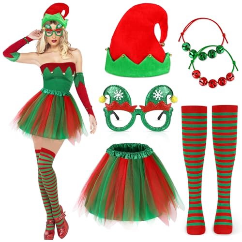 Costume d’Elfe Femme Noël 6 pièces