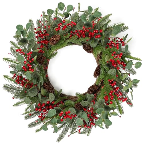 Betylifoy Couronnes de Noël Grande 60CM Couronne de Porte de
