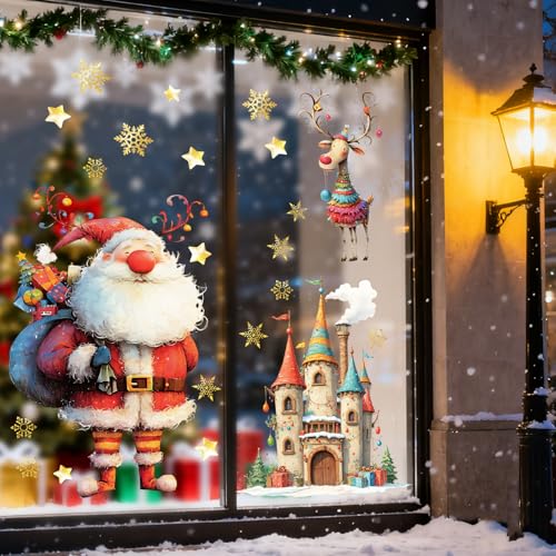 Autocollants Noël Père Noël Rennes