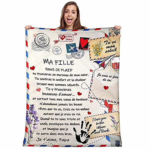 Plaid personnalisé Doux Polaire pour Offrir à sa Fille de la