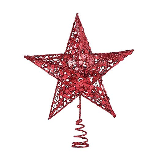 Ototon Topper darbre de Noël Étoile Pailleté en Métal Cimier