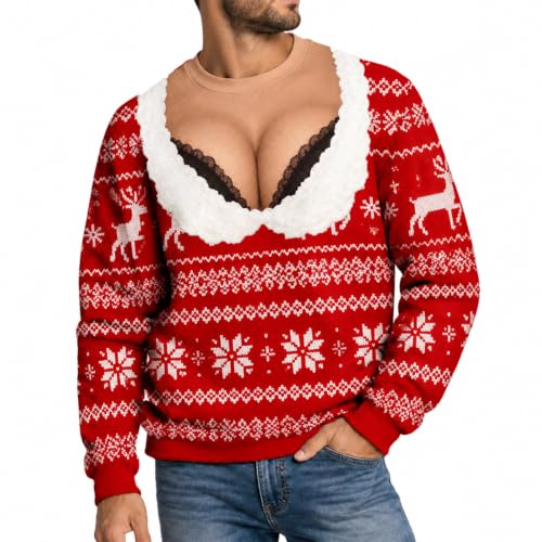 Pull Moche De Noel Femme Homme, Amusant Pull Noel Drole