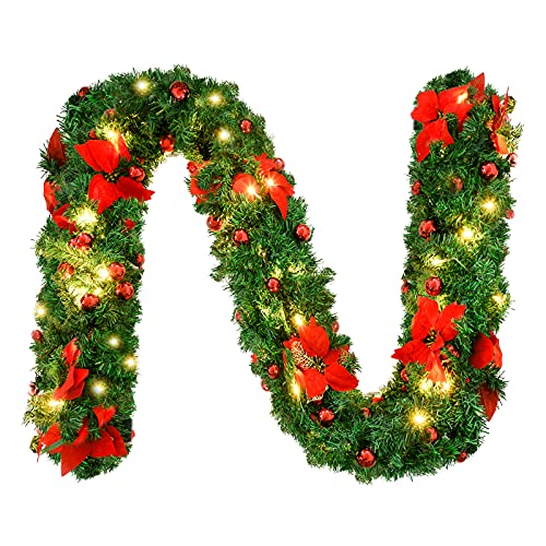Guirlande De NoëL, Guirlande Sapin Artificiel 2.7M / 9 Pieds