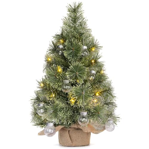 60cm Mini Sapin De Noel Lumineux LED, Petit Sapin De Noel Lu