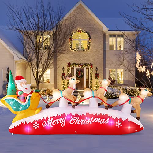 Traîneau Gonflable Noël 3M Père Noël