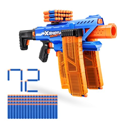 Xshot Insanity - Blaster à Clip motorisé (72 fléchettes), Te