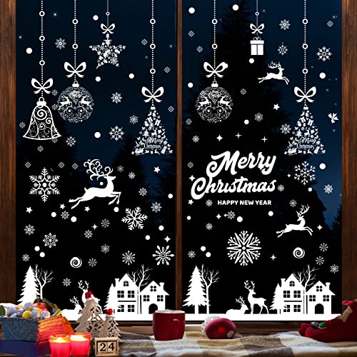 Stickers Noel Fenetre Réutilisable, Decoration Autocollant N