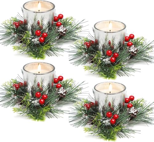 Anneaux Bougies Noël 20cm x4