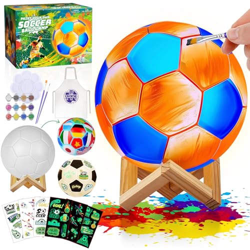 Kit Peinture Football 3D Veilleuse, Cadeau Garçon Fan de Foo