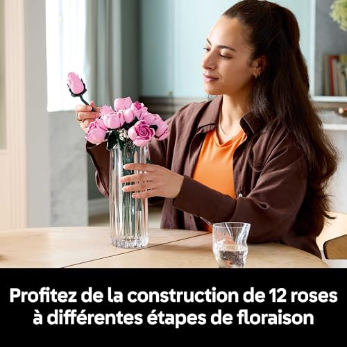 LEGO Botanicals Bouquet de Roses Roses - Set de Construction