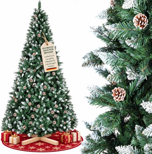 LIFERUN Sapin de Noël Artificiel 210cm,Sapin Nordmann Premiu