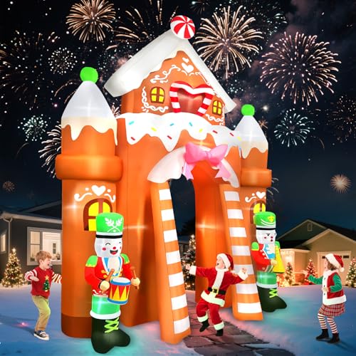 Kalolary Décoration Gonflable de Noël, Dépice Géante avec Lu