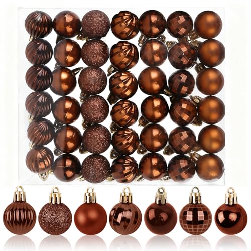 Aitsite 42 PCS Boule de Noel Marron, 3cm Boules de Noel Deco