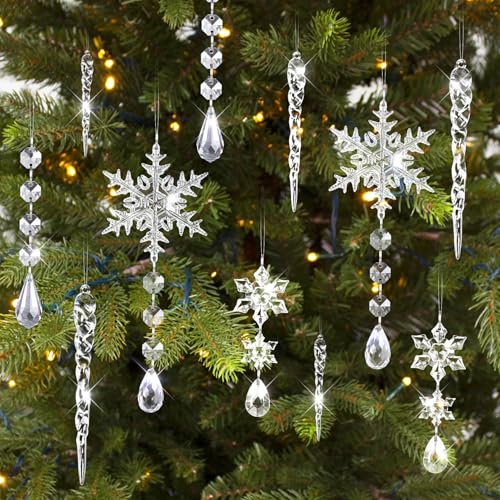 Lot de 30 décorations en forme de flocons de neige - Décorat
