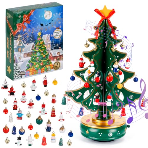 JABNOW Calendrier de l‘Avent 2026 Enfant Arbre de Noël en Bo
