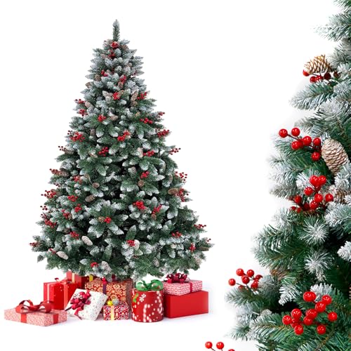 YOUDENOVA Sapin de Noël Artificiel avec Neige - 180 cm - ave