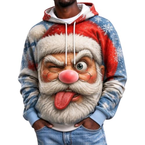 Sweat A Capuche Homme Femme Pull Moche De Noel Impression 3D