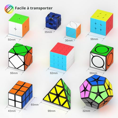 Vdealen Speed Cube Magique 2x2 3x3 2x2x3 Pyramide Megaminx S