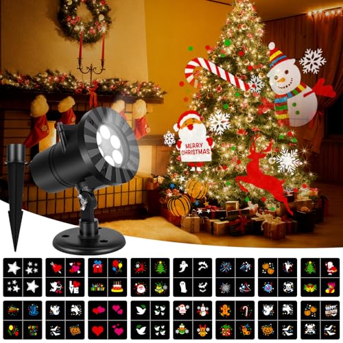 Projecteur Noel Exterieur, Lumières de Projecteur de Noël av