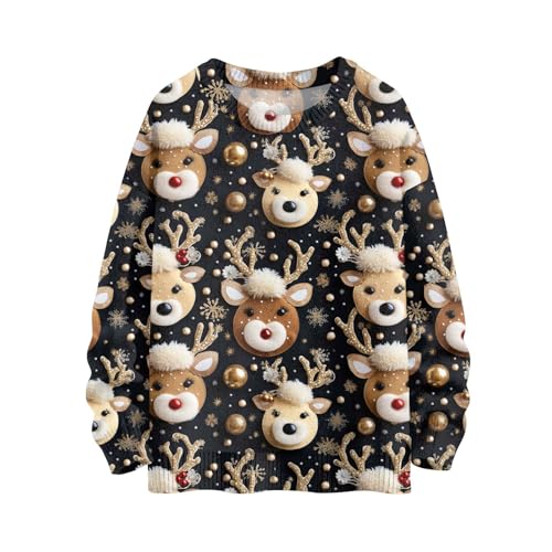 Pull Noël Femme Grande Taille Noir