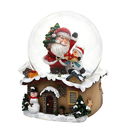 Dekohelden24 501473-SM Boule à Neige avec Père Noël, Dimensi