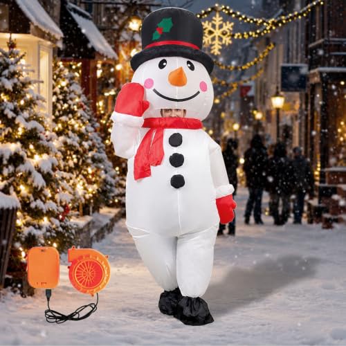 Aisny Costume de Bonhomme de Neige Gonflable, Costume de Noë