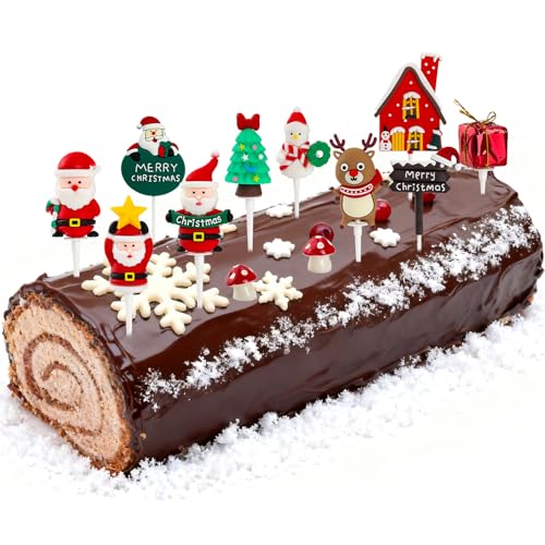 Décorations Gâteau Noël 12 pièces