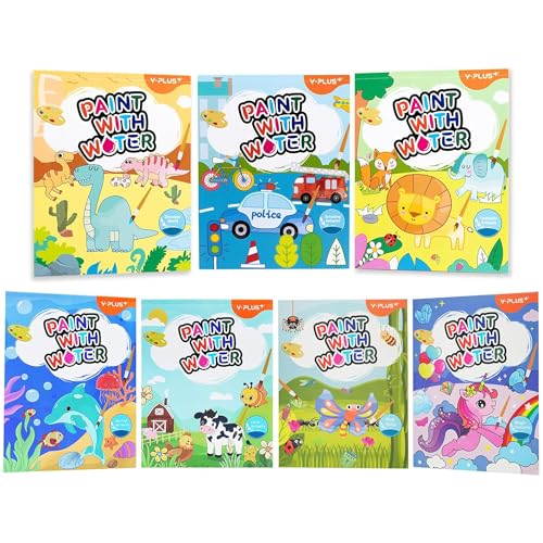 YPLUS Livres et papier d'aquarelle pour enfants, cadeau d'art avec pinceau, thèmes de Noël