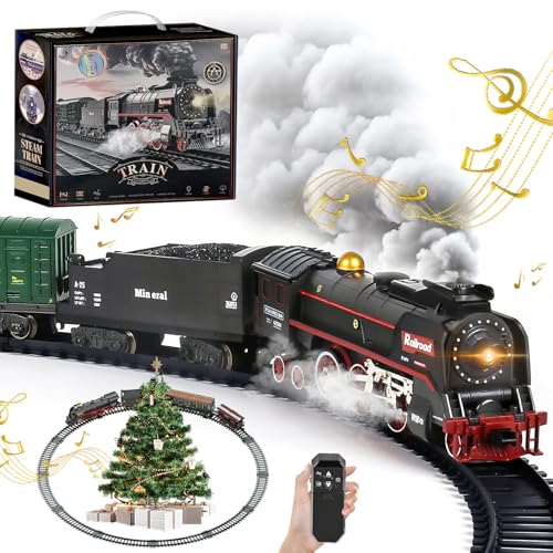 Train électrique télécommandé de Noël, Ensemble de Jouets av