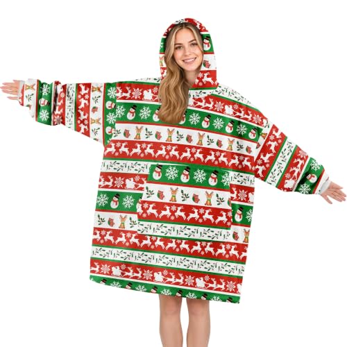 Sweat Capuche Plaid Noël Unisexe