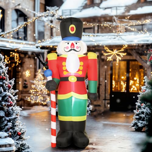Outsunny Soldat Casse-Noisette Gonflable de Noël 245 CM avec