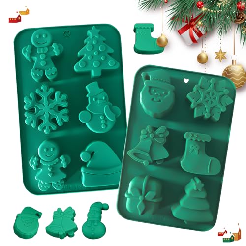 Mein HERZ Moule Silicone Noel 6 Cavités - Moule à Gâteau Ant
