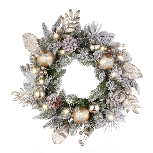 Valery Madelyn 46 cm Couronne de Noël Artificielle pour la P