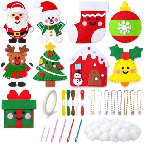 9 pcs kit de couture en feutrine de Noël pour enfants activi