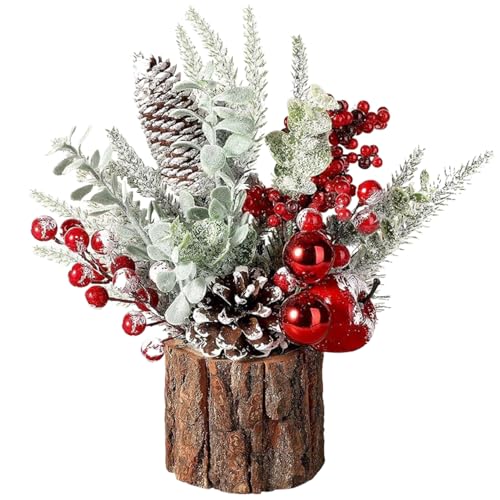 Pièce centrale de Noël, décoration de table de Noël, arbre d