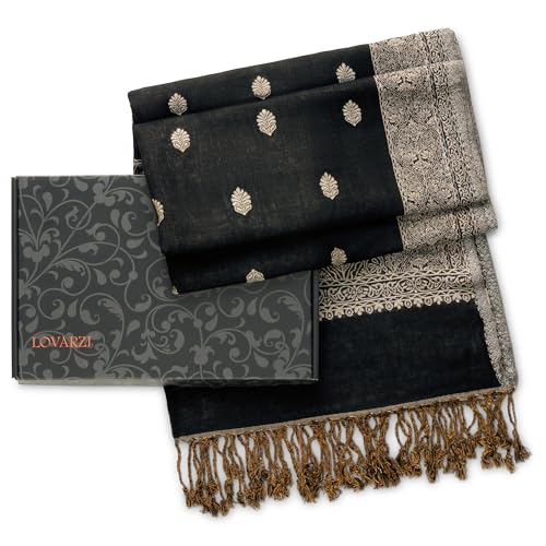 Écharpe Noir femme - Pashmina Chale Femme Chic et Elegant - 
