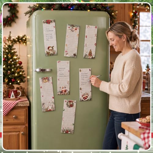Eaasty Lot de 12 blocs-notes magnétiques de Noël pour réfrig