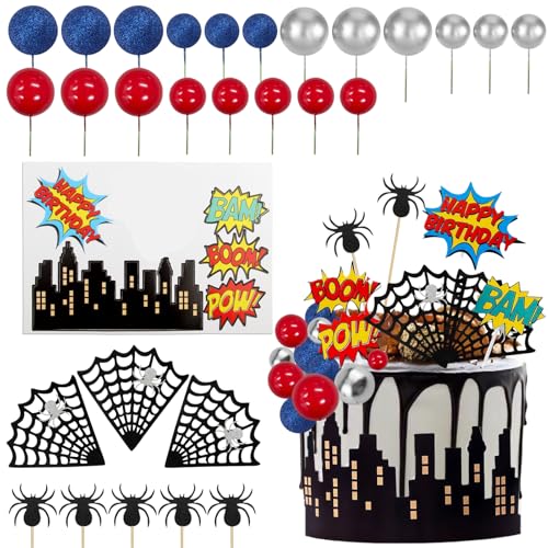 Décoration Gâteau Araignées 35 pcs