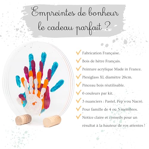 LouYou Empreintes de Bonheur - Kit Empreinte Famille de 4 Ma