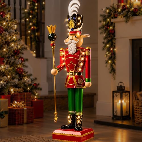 Marco Paul Statue de Noël géante traditionnelle en métal ave