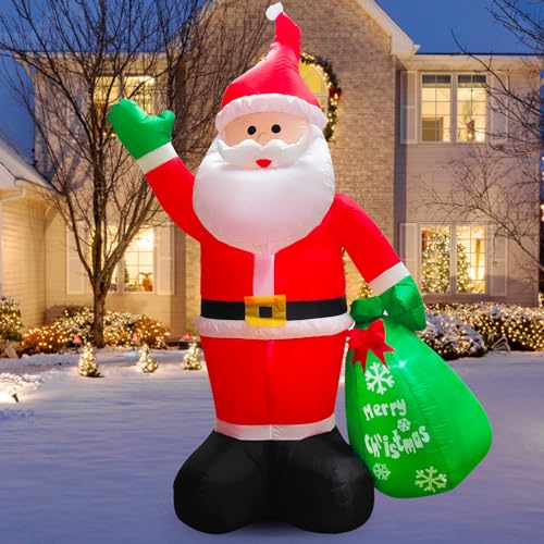 Père Noël gonflable LED - 245 cm - Décoration Noël - IP44 - 