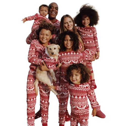 MUYOGRT Pyjama de Noël Famille Combinaison Pyjama Maison Cha