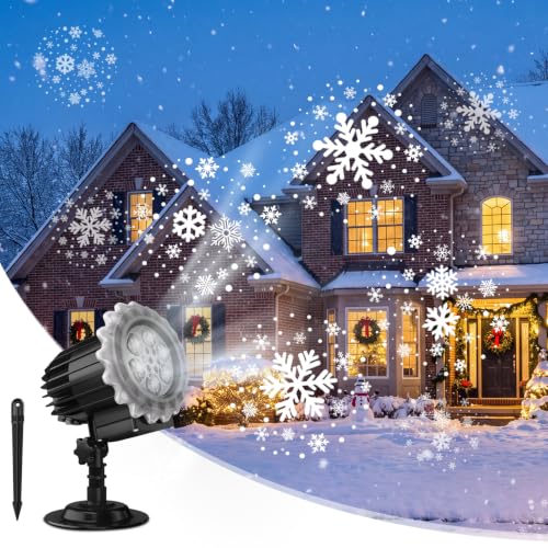 OUSFOT Projecteur de Noel Exterieur Étanche, Flocons de Neig