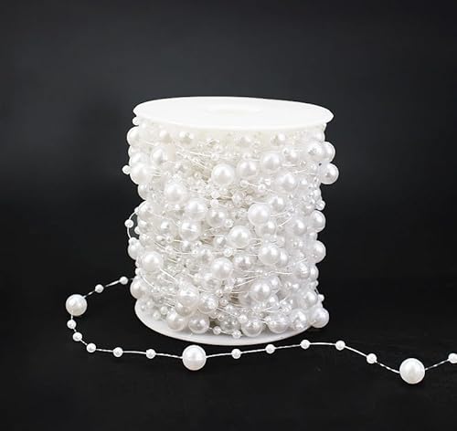 Guirlande de perles 30 m pour décoration de table de mariage