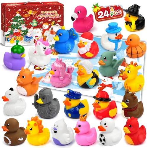 Calendrier de lAvent 2026 Canard en caoutchouc surprise 24 b