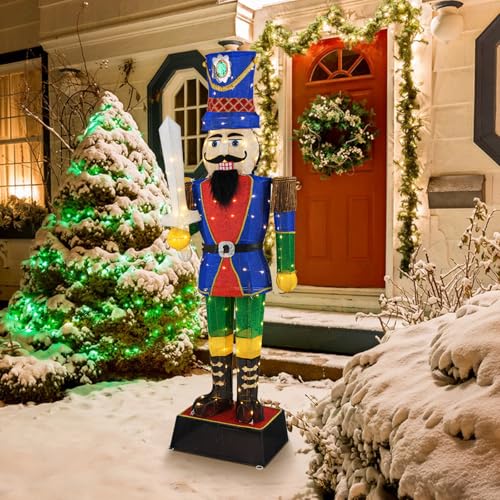 GOPLUS 184 CM Nutcracker Casse Noisette Noel Lumineux avec É